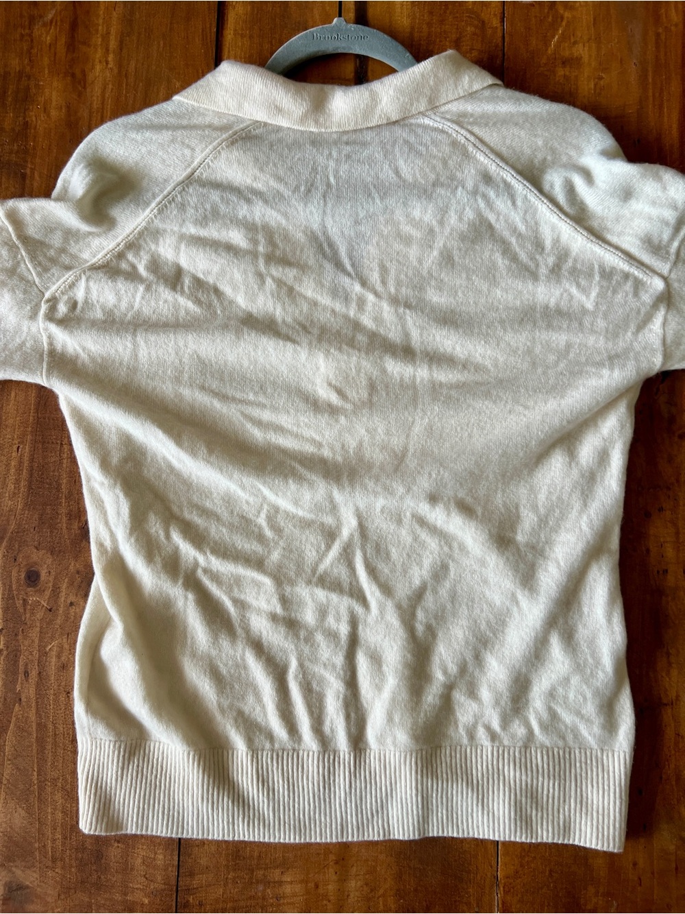 Quince Mongolian Cashmere Polo Sweater Quiet Luxury in Ivory - Size S - Picture 8 of 10